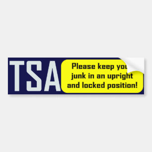TSA: Håll ditt skräp upprätt Bildekal