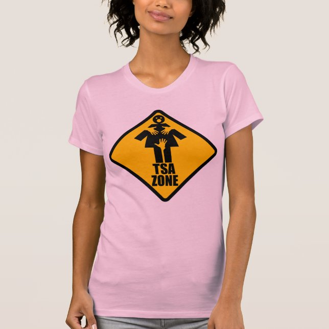 TSA-zonen varnar undertecknar design Tee (Framsida)
