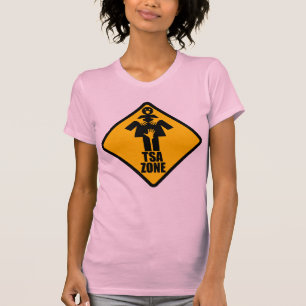 TSA-zonen varnar undertecknar design Tee Shirt