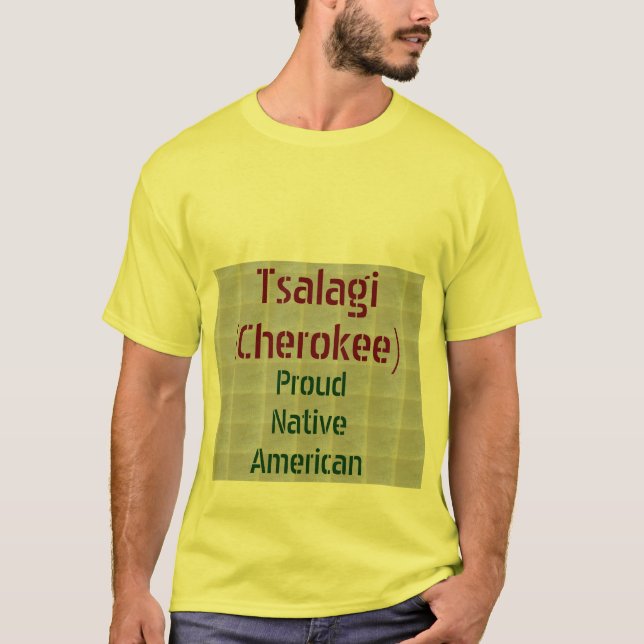 Tsalagi (Cherokee): Beud Native America T-shirt (Framsida)