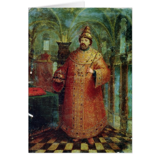 Tsar Ivan Alexeevich V Hälsningskort (Framsidan)