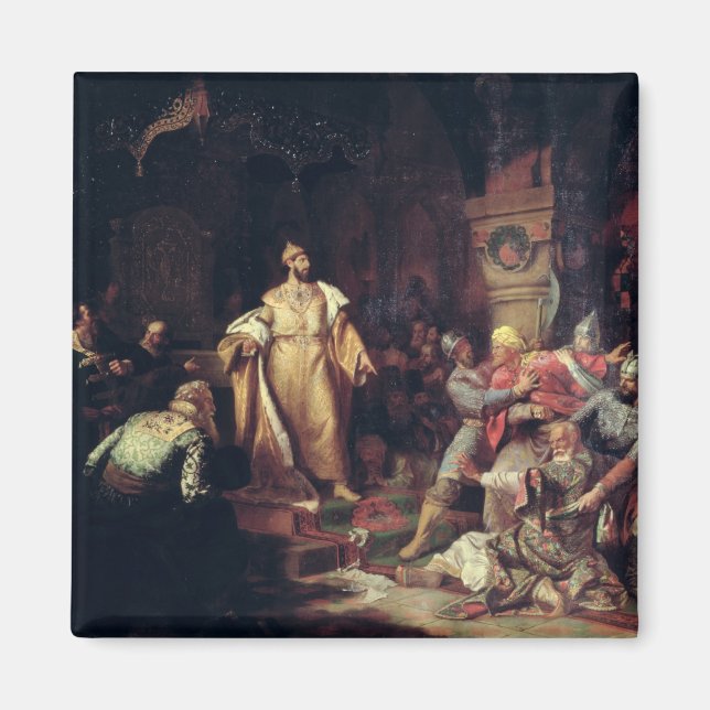 Tsar Ivan III Tearing the Deed of Tatar Khan Magnet (Framsidan)