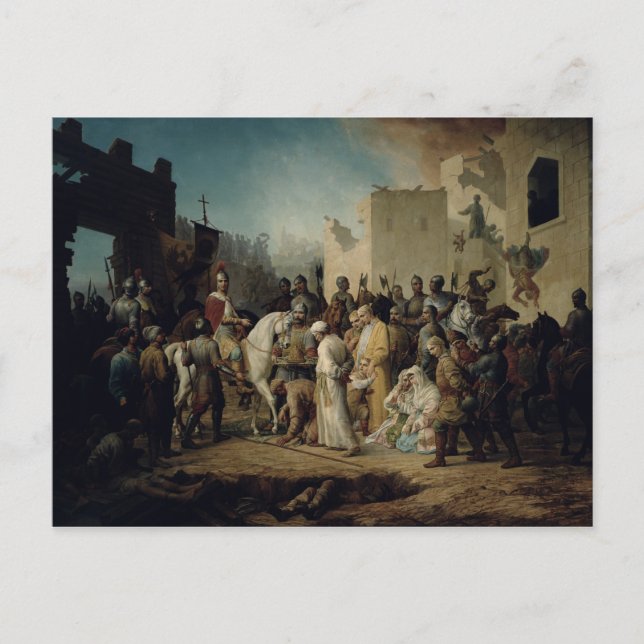 Tsar Ivan IV erövra Kazan 1552, 1894 Vykort (Framsida)