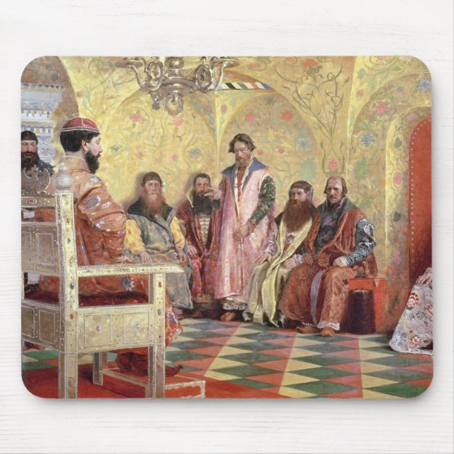 Tsar Mikhail Fyodorovich med Boyars Musmatta (Framsidan)