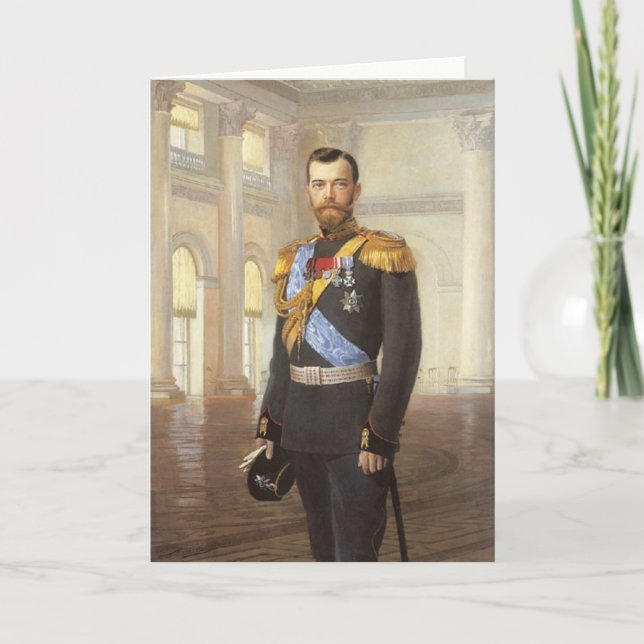 Tsar Nicholas II Kort (Framsida)