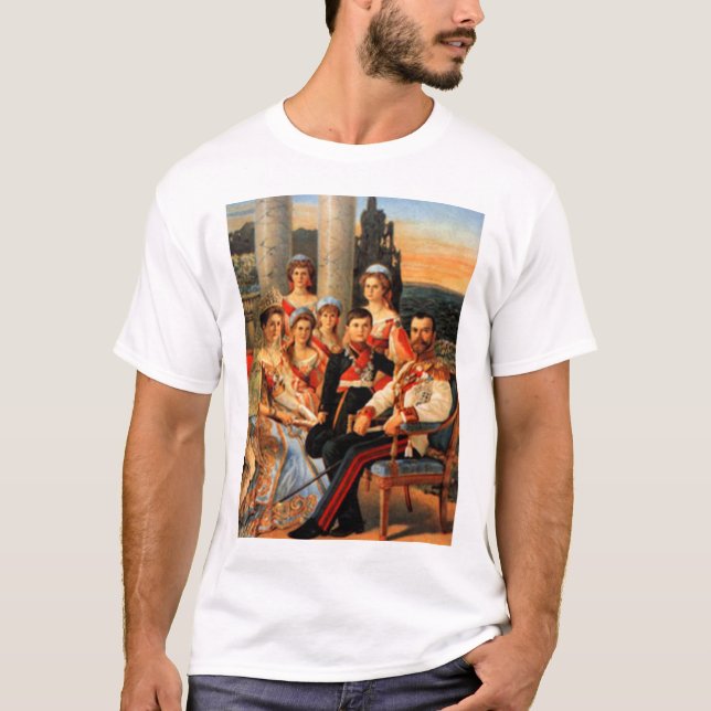 Tsar Nicholas II och familj T-shirt (Framsida)