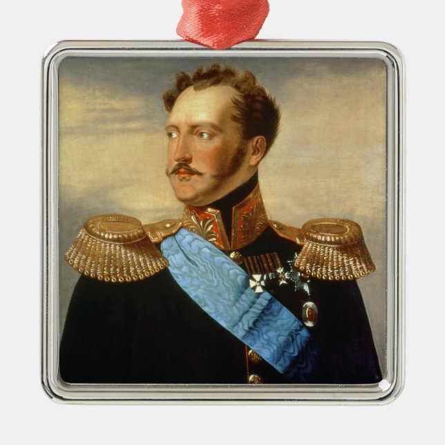 Tsar Nicholas mig Julgransprydnad Metall (Framsidan)