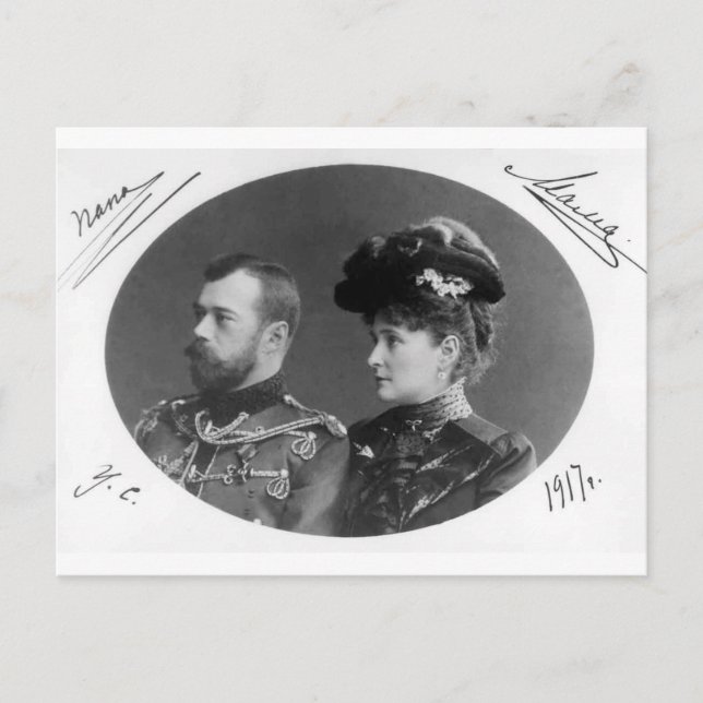 Tsar Nicolas & Alexandra från Ryssland Romanov #12 Vykort (Framsida)