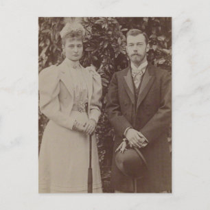 TSAR NICOLAS & TSARINA Romanov of Russia #295 Vykort