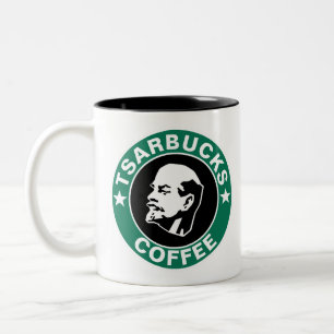 Tsarbucks Rolig Rysk Punska Kaffebar Två-Tonad Mugg
