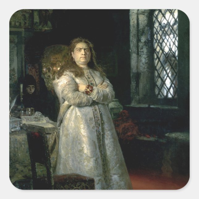 Tsarevna Sophia Alexeevna Fyrkantigt Klistermärke (Framsida)