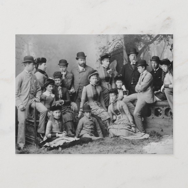 Tsarina Alexandra family Hesse Britain Russia 1882 Vykort (Framsida)