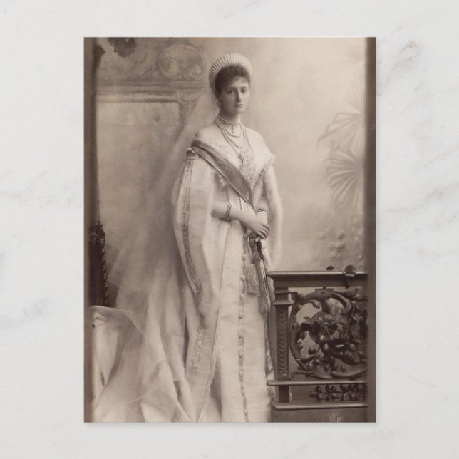 Tsarina Alexandra från Ryssland, Romanov i gala Vykort (Framsida)