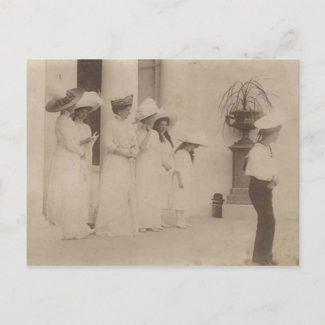 TSARINA & children OTMA& ALEXIS Romanov Ryssland#1 Vykort (Framsida)