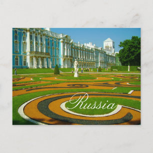 Tsarskoye Selo Pushkin Cathrine Palace Ryssland Vykort