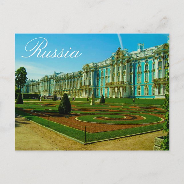 Tsarskoye Selo Pushkin Cathrine Palace Ryssland Vykort (Framsida)