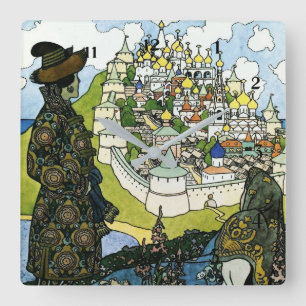 "Tsartalerna" av Ivan Bilibin Fyrkantig Klocka