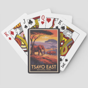 Tsavo East Nationalpark Kenya Illustration Resa Casinokort