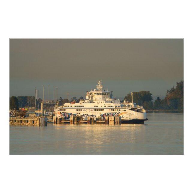 Tsawwassen Ferry at Dusk Fototryck (Framsidan)