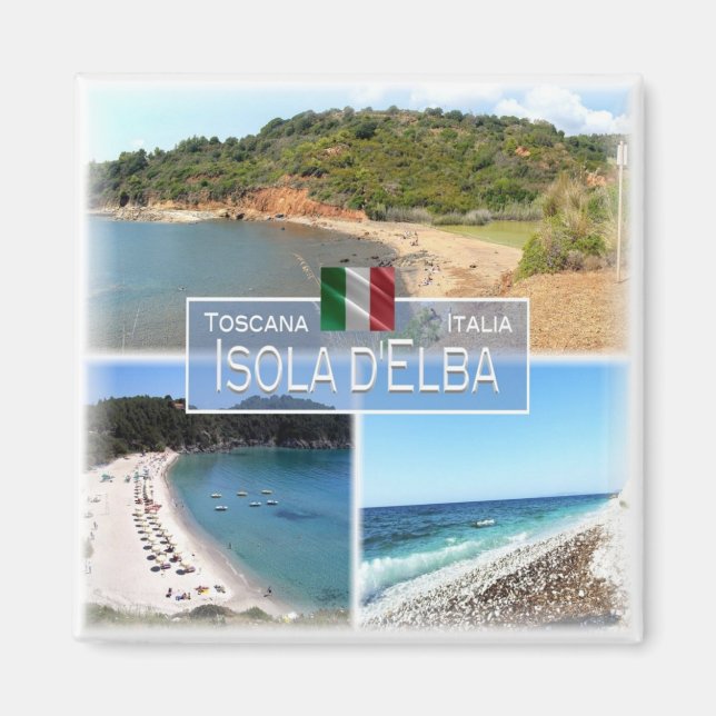 TSC016 ELBA, Mosaic, Toskana, Fridge Magnet (Framsidan)