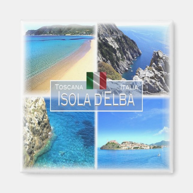 TSC017 ELBA, Mosaic, Toskana, Fridge Magnet (Framsidan)