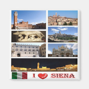 TSC036 SIENA I Kärlek, Mosaic, Toskana, Fridge Magnet