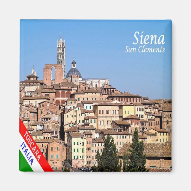 TSC038 SIENA View San Clememte, Tuscany Fridge Magnet (Framsidan)