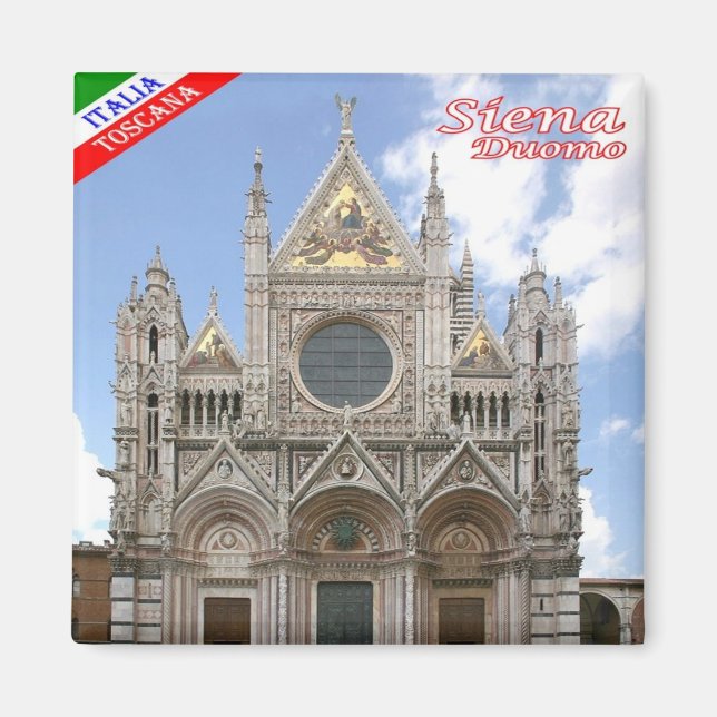 TSC049 SIENA - Katedralen - Toscana - Fridge Magnet (Framsidan)