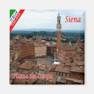 TSC056 SIENA, Piazza del Campo, Toskana, Fridge Magnet