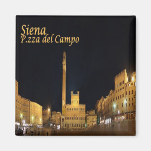TSC057 SIENA, Piazza del Campo by Night, Fridge Magnet