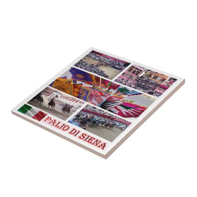 TSC060 SIENA, Palio Mosaic, Toskana Kakelplatta (Sidan)