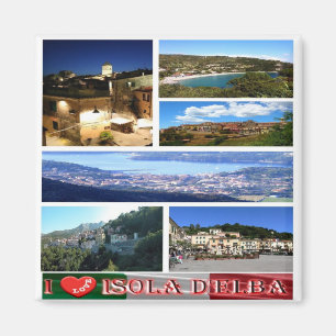 TSC065 ELBA ISLAND I Kärlek, Toscana, Fridge Magnet