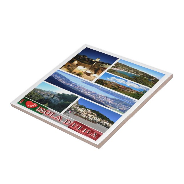 TSC065 ELBA ISLAND I Kärlek, Toscana Kakelplatta (Sidan)