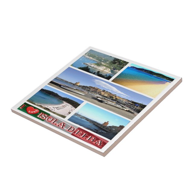 TSC067 ELBA ISLAND I Kärlek, Toscana Kakelplatta (Sidan)