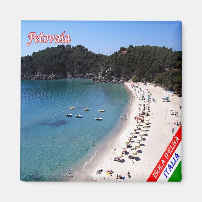 TSC068 ELBA ISLAND, FETOVAIA Beach, Fridge Magnet (Framsidan)