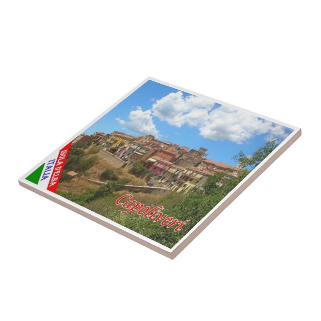 TSC084 CAPOLIVERI, ELBA Island, Toskana Kakelplatta (Sidan)