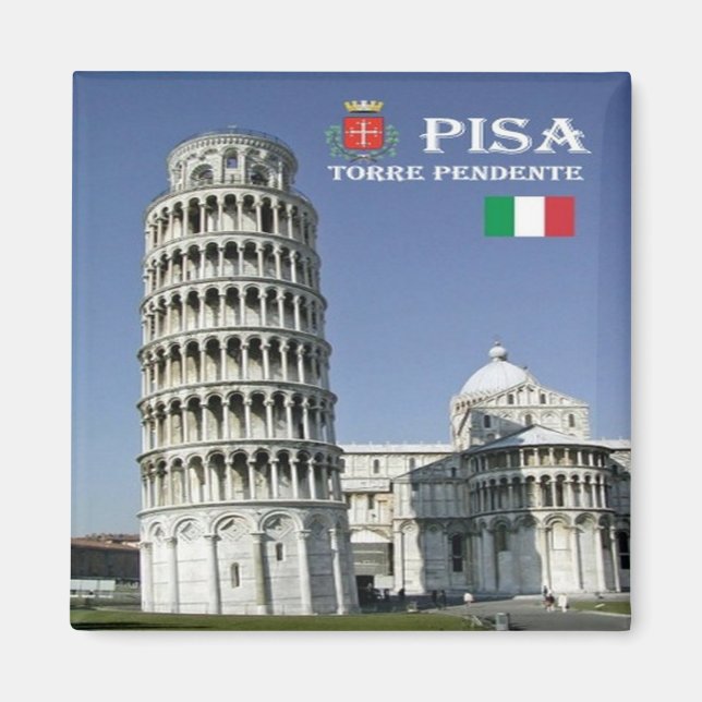 TSC096 LEANING TORN of PISA, Toskana, Fridge Magnet (Framsidan)