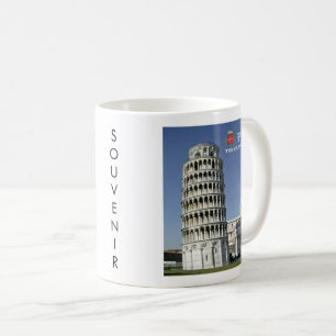 TSC096 LUTANDE TORNET i PISA, Toscana, Kaffemugg
