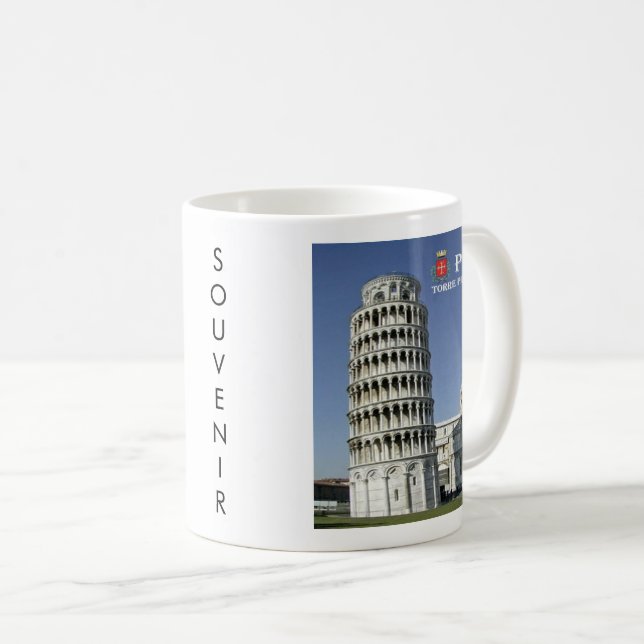 TSC096 LUTANDE TORNET i PISA, Toscana, Kaffemugg (Framsida höger)