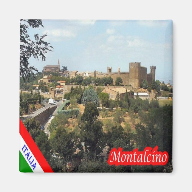 TSC105 MONTALCINO, Toscana, Italien, Fridge Magnet (Framsidan)