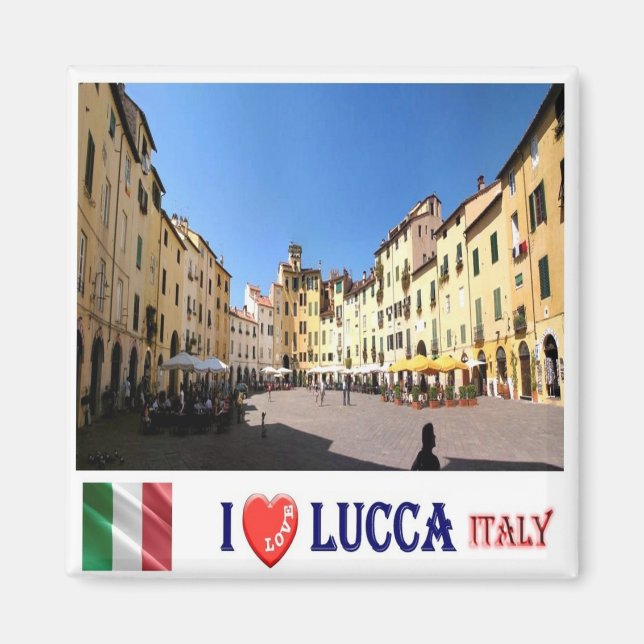 TSC111 LUCCA I Kärlek, Toscana, Italien, Fridge Magnet (Framsidan)