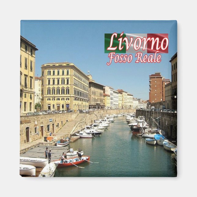 TSC118 LIVORNO, Toscana, Italien, Fridge Magnet (Framsidan)