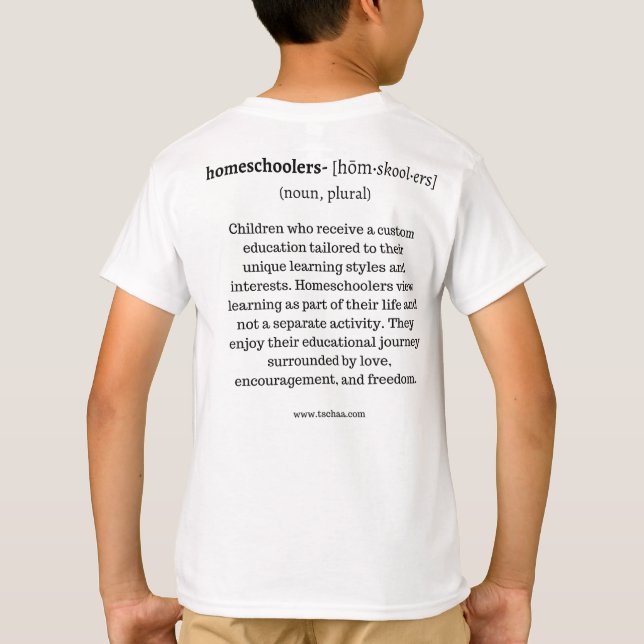 TSCHAA Homeschool Definition T-shirt (Baksida)