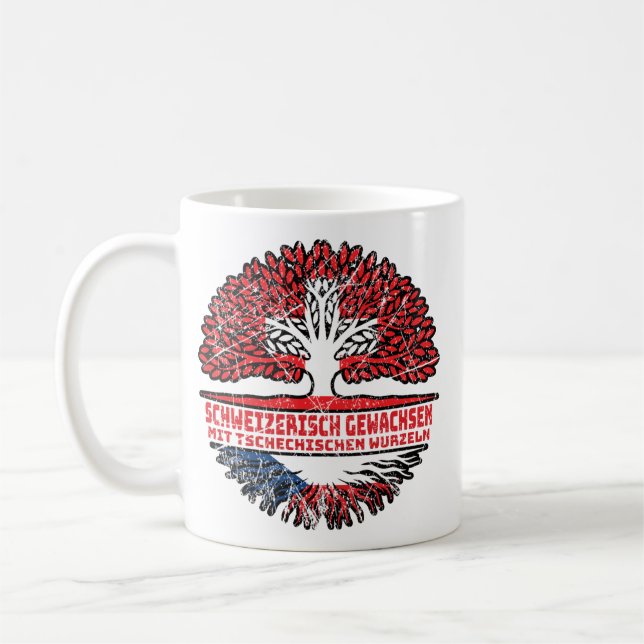 Tschechien Tschechisch Schweizer Schweiz Baum Kaffemugg (Vänster)