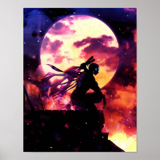 TSchengen Uzui Demon Sayer Kimetsu no Yaiba Anime Poster (Framsidan)