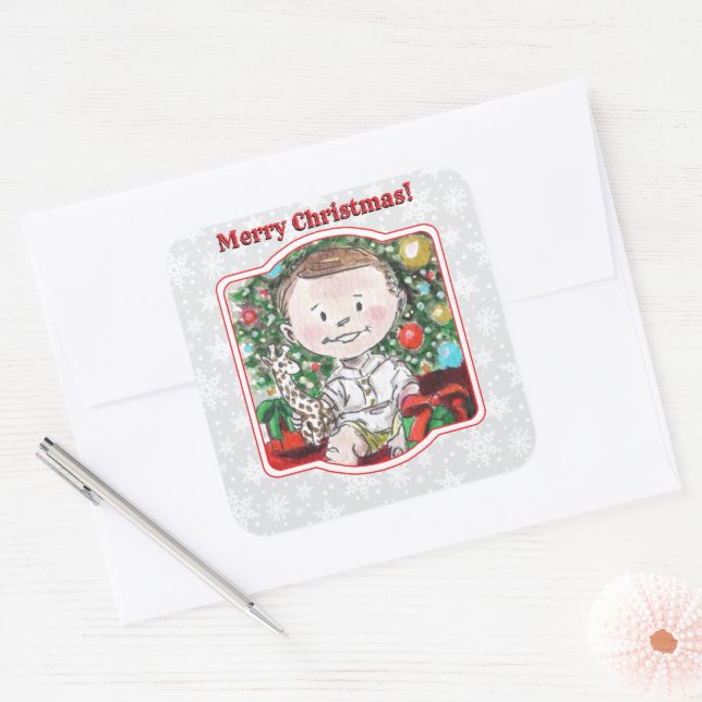 TSCHR1 FYRKANTIGT KLISTERMÄRKE (Kuvert)