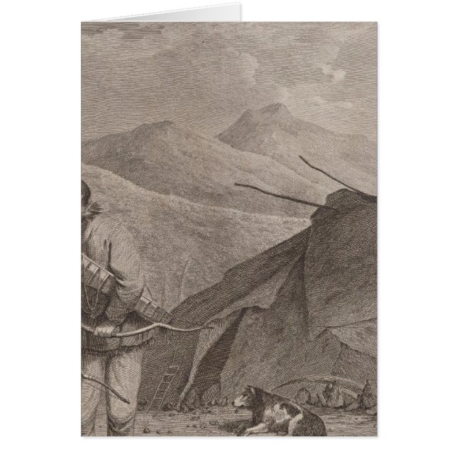 Tschuktschi och livsmiljöer, Ryssland Hälsningskort (Framsidan)