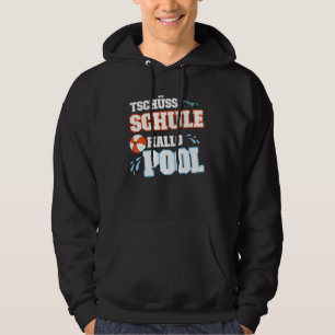 Tschüss School Hej Bassäng Swimming Bassäng Hoodie