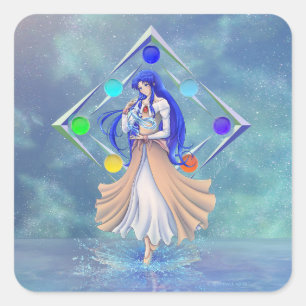 TSDS: Miral Akemi Cover Art. Fyrkantigt Klistermärke