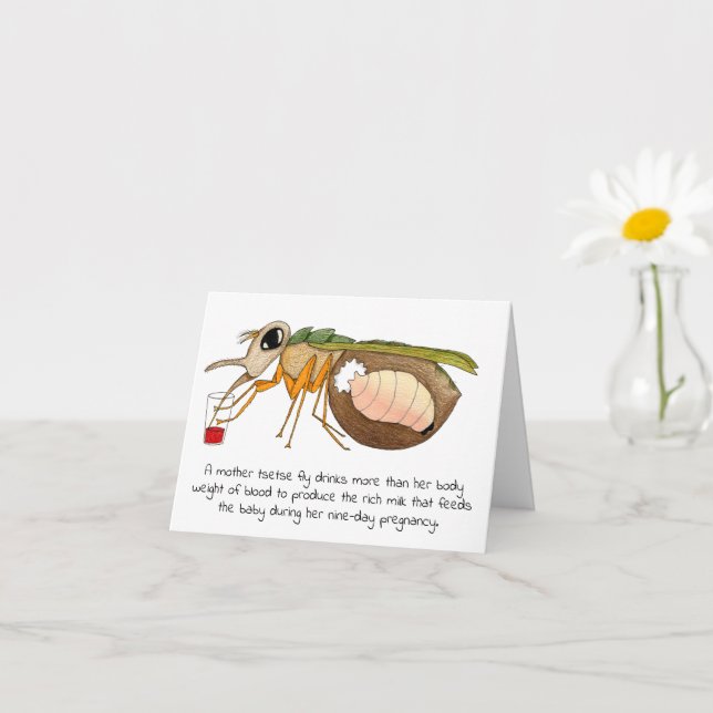 Tsetse Fly Mors dag Card Kort (Liten växt)